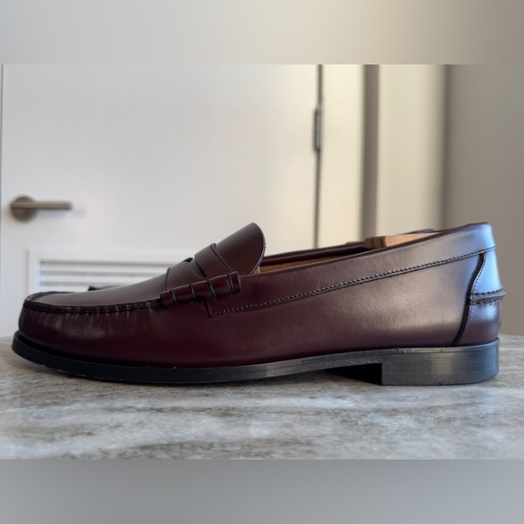 Prada Brushed Leather Loafers 12 US/ Prada Sz 9 US Penny Shiny Classic - Picture 3 of 9